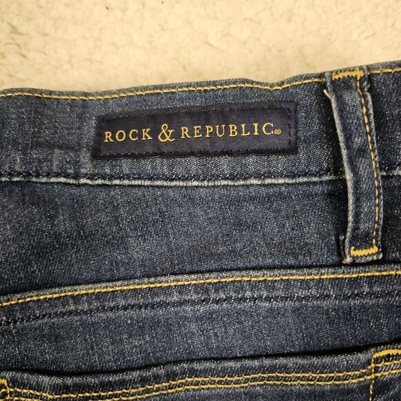 ROCK REPUBLIC Jeans Women's Size 6 Kashmiere Crop Skinny Ankle Blue Distressed - Picture 13 of 14